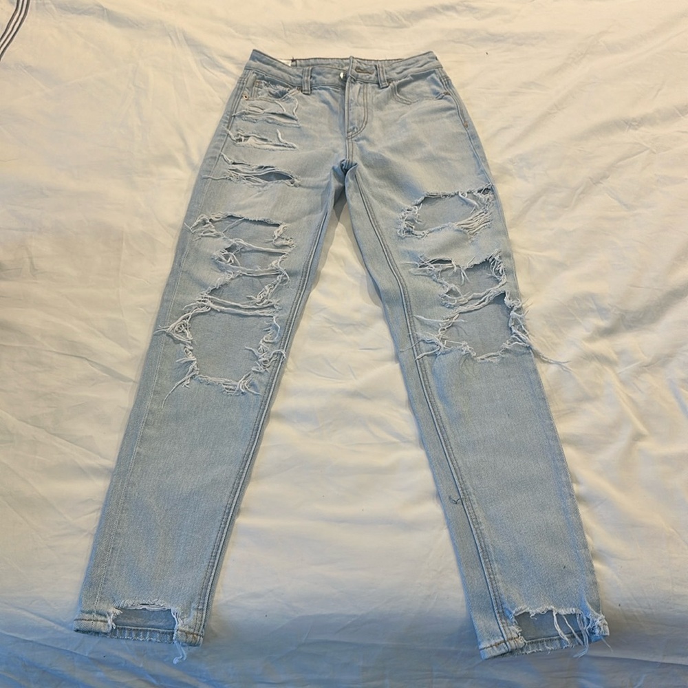 American Eagle light blue jeans. Size 0 regular